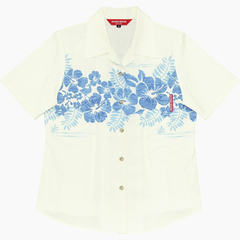 かりゆしウェア平置き画像（かりゆしウェア平置き画像（かりゆしウェア平置き画像（オフかりゆしウェア平置き画像（ブルー））））