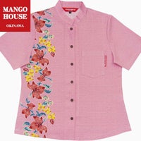 かりゆしウェア平置き画像（ピンク）