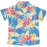 かりゆしウェア平置き画像（ブルー）