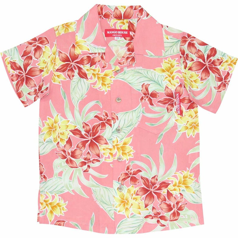 かりゆしウェア平置き画像（ピンク）