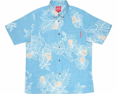 かりゆしウェア平置き画像（ライトかりゆしウェア平置き画像（ブルー））