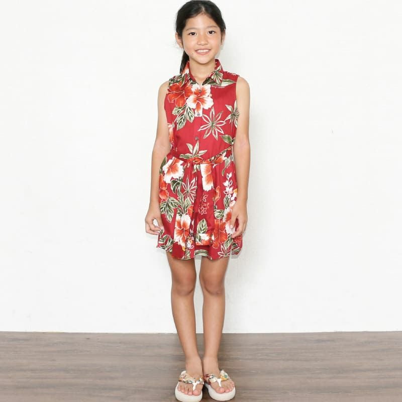 かりゆしウェア平置き画像（レッド）