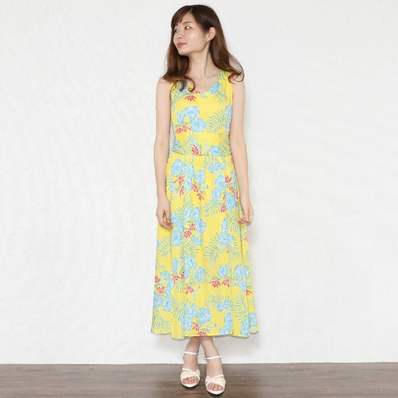 かりゆしウェア平置き画像（イエロー）