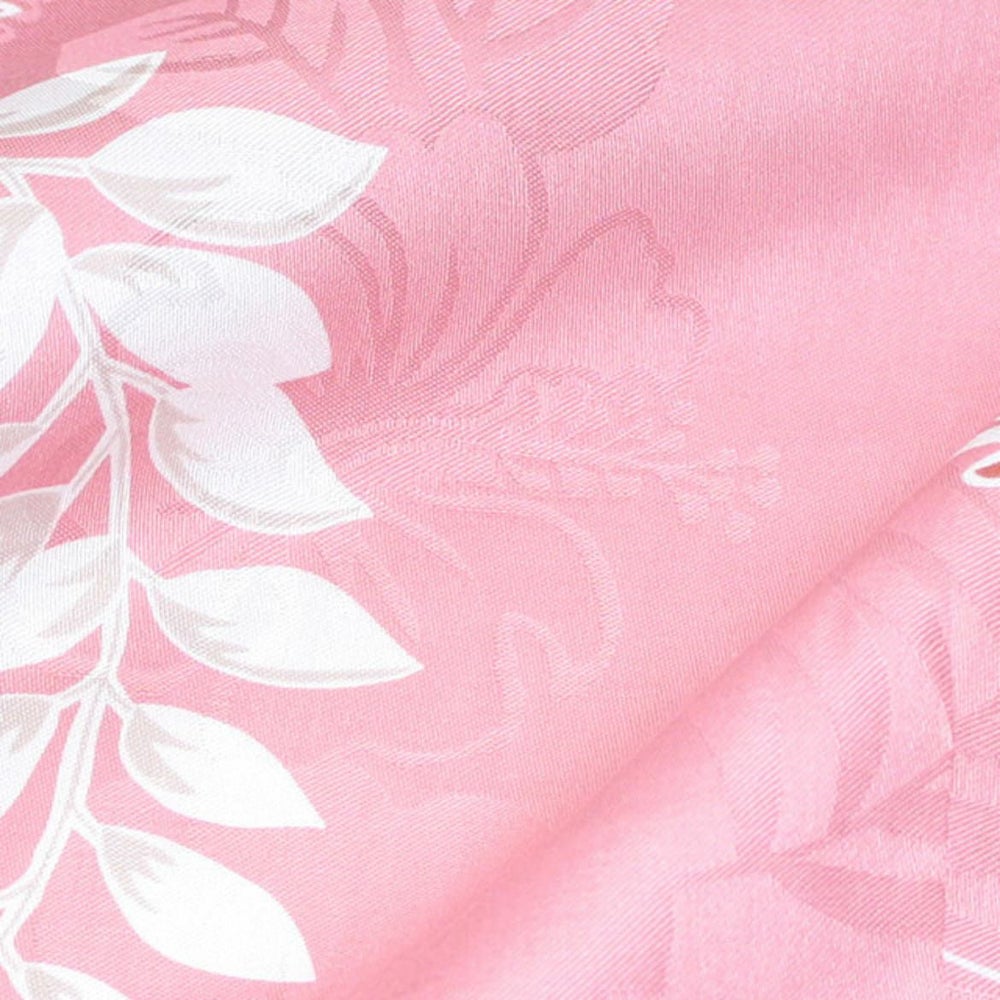 沖縄らしいデイゴの花のかりゆしウェア平置き画像（デザイン確認）