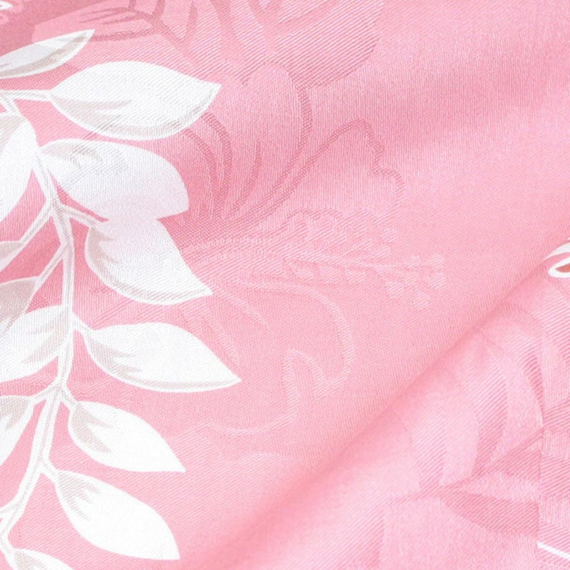 沖縄らしいデイゴの花のかりゆしウェア平置き画像（デザイン確認）