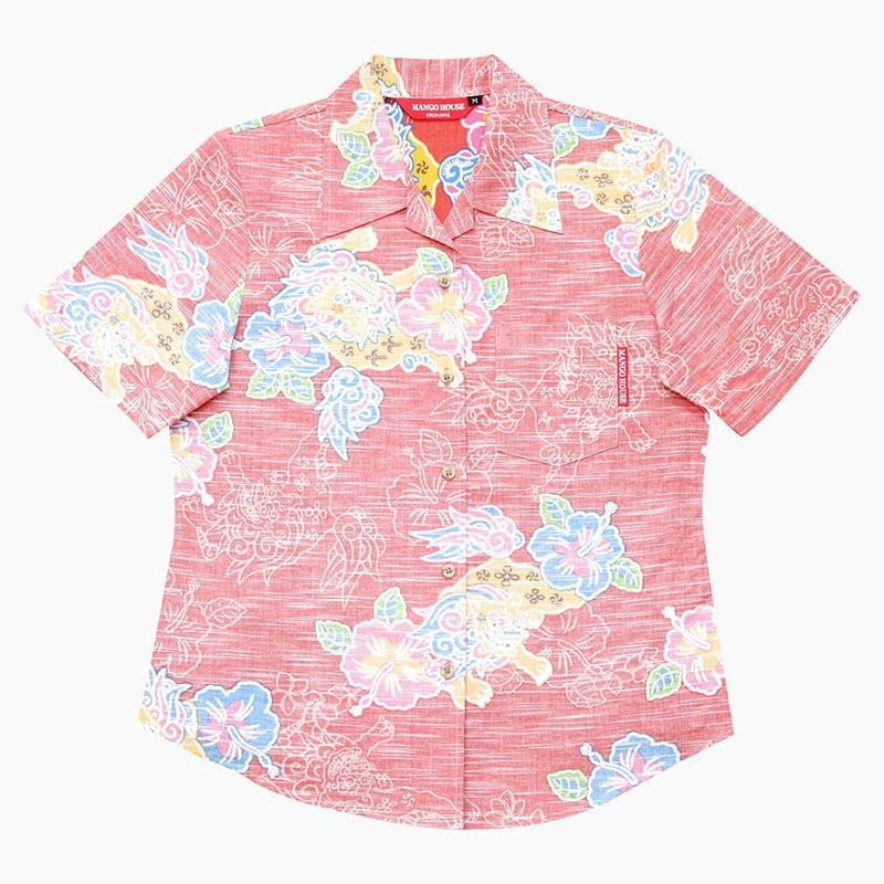 かりゆしウェア平置き画像（レッド）