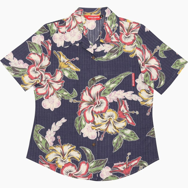 かりゆしウェア平置き画像（ネイビー）