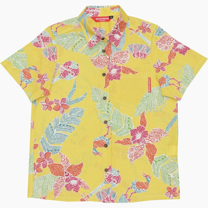 かりゆしウェア平置き画像（イエロー）