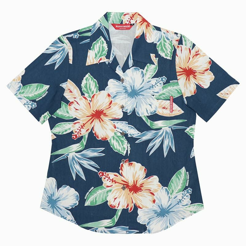 かりゆしウェア平置き画像（ネイビー）