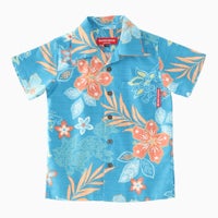 かりゆしウェア平置き画像（ライトかりゆしウェア平置き画像（ブルー））