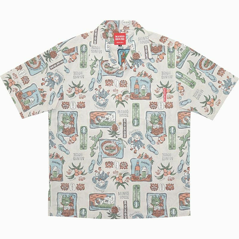 かりゆしウェア平置き画像（アイボリー）