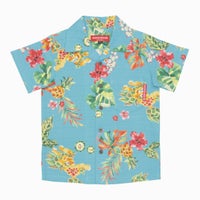 かりゆしウェア平置き画像（ライトかりゆしウェア平置き画像（ブルー））