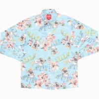 かりゆしウェア平置き画像（ブルー）