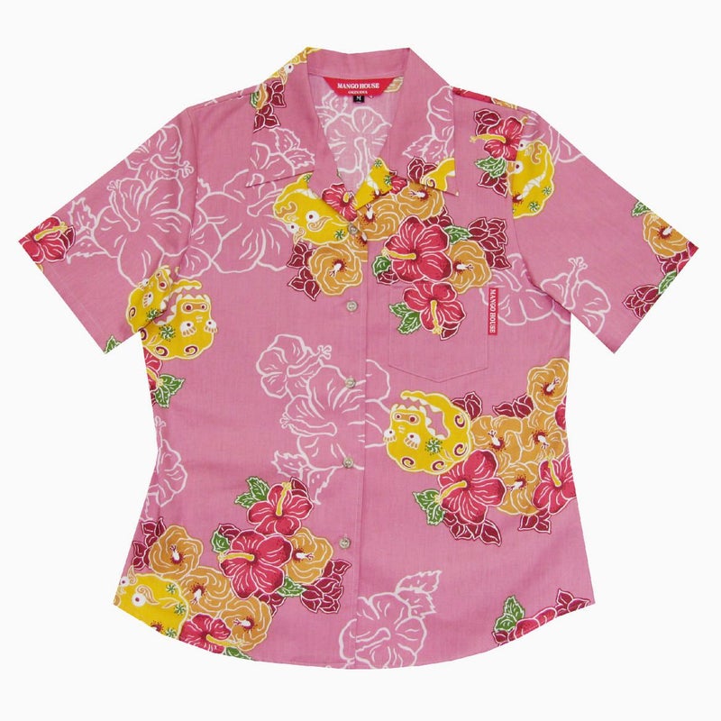 かりゆしウェア平置き画像（ピンク）