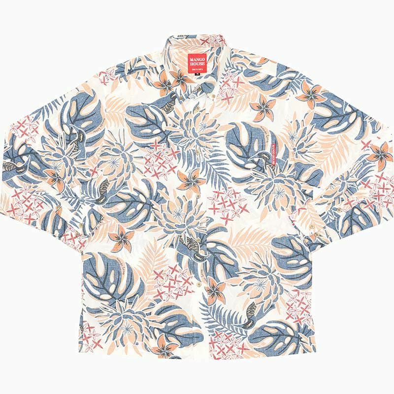 かりゆしウェア平置き画像（ネイビー）