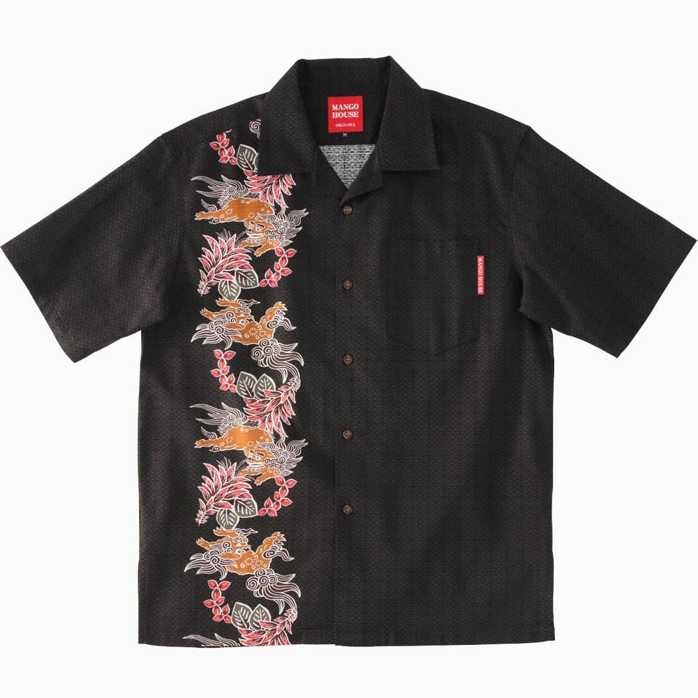 かりゆしウェア平置き画像（ブラック）