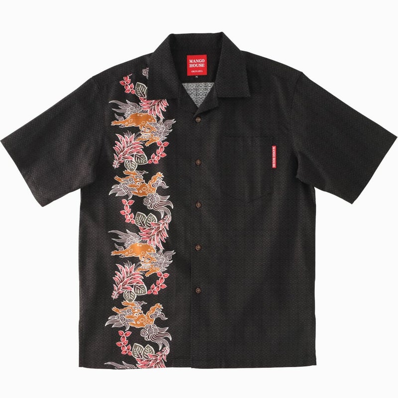 かりゆしウェア平置き画像（ブラック）