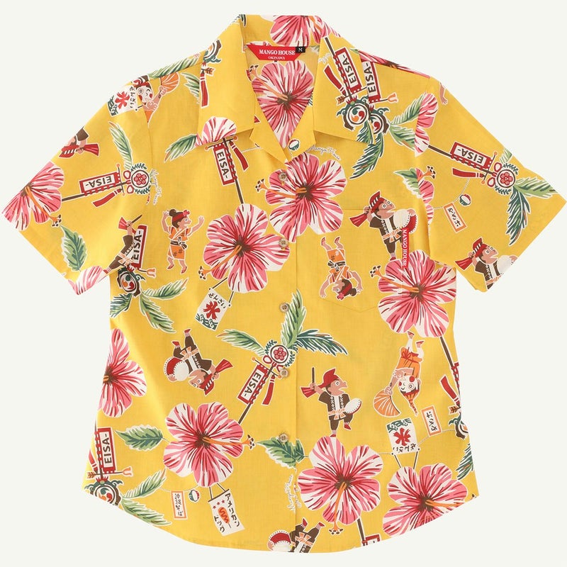 かりゆしウェア平置き画像（イエロー）