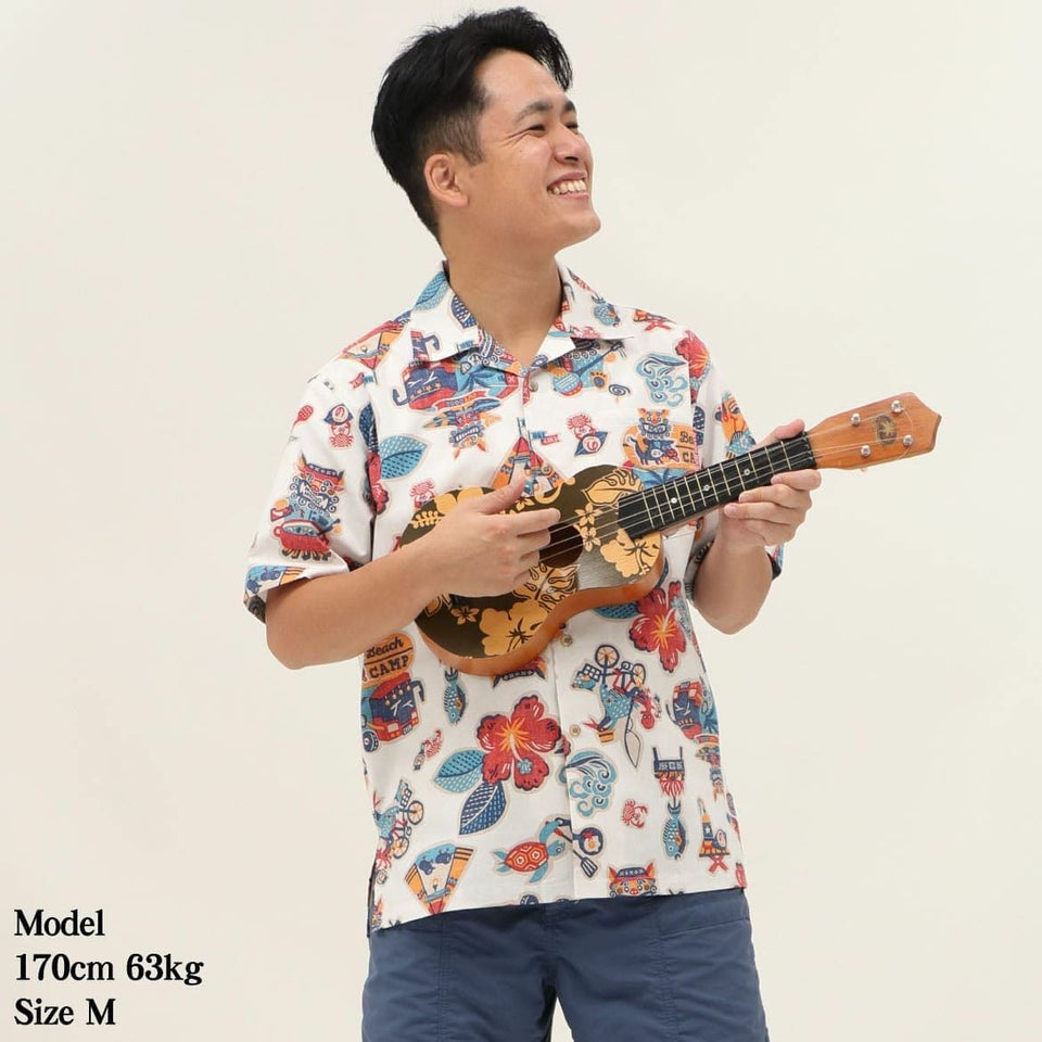 かりゆしウェア　モデル着用