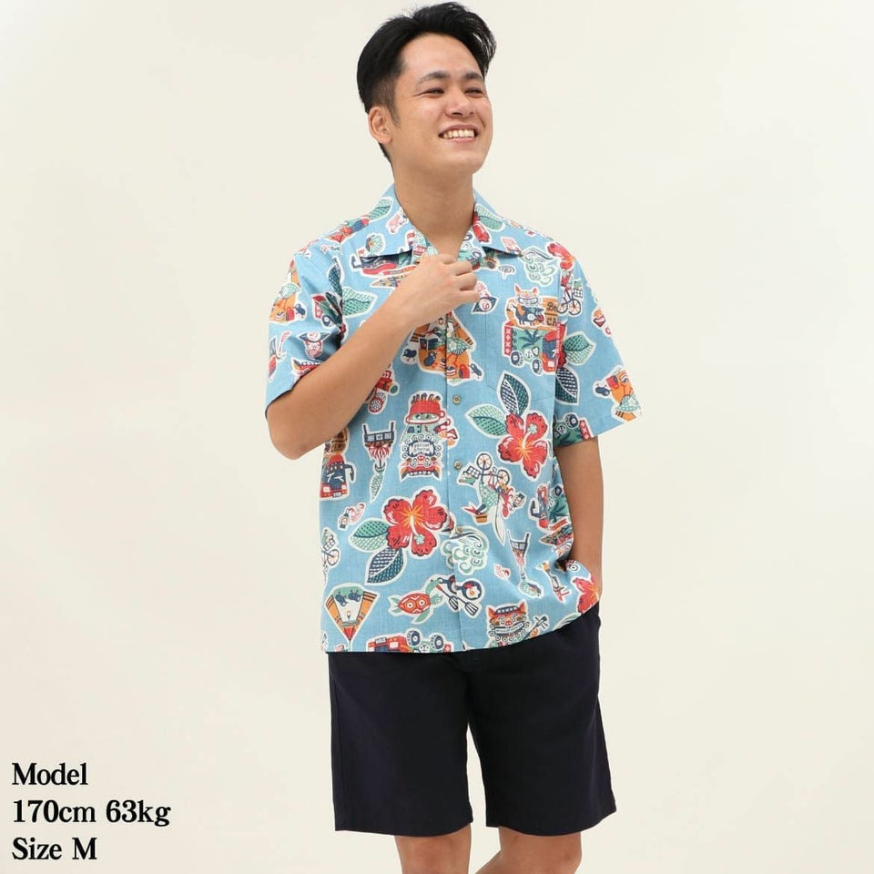 かりゆしウェア　モデル着用