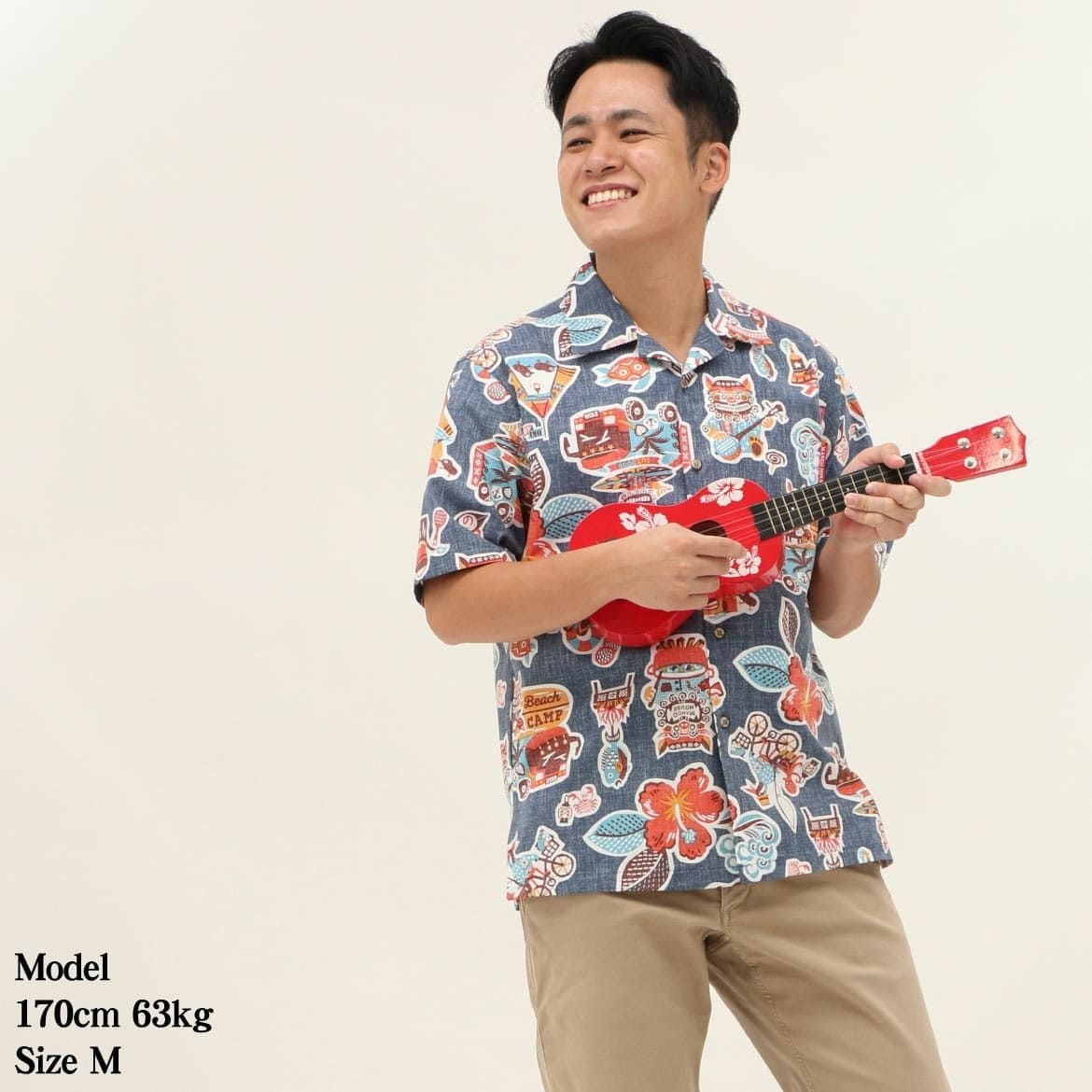 かりゆしウェア　モデル着用