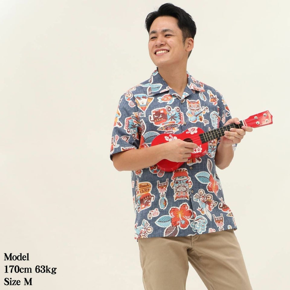 かりゆしウェア　モデル着用