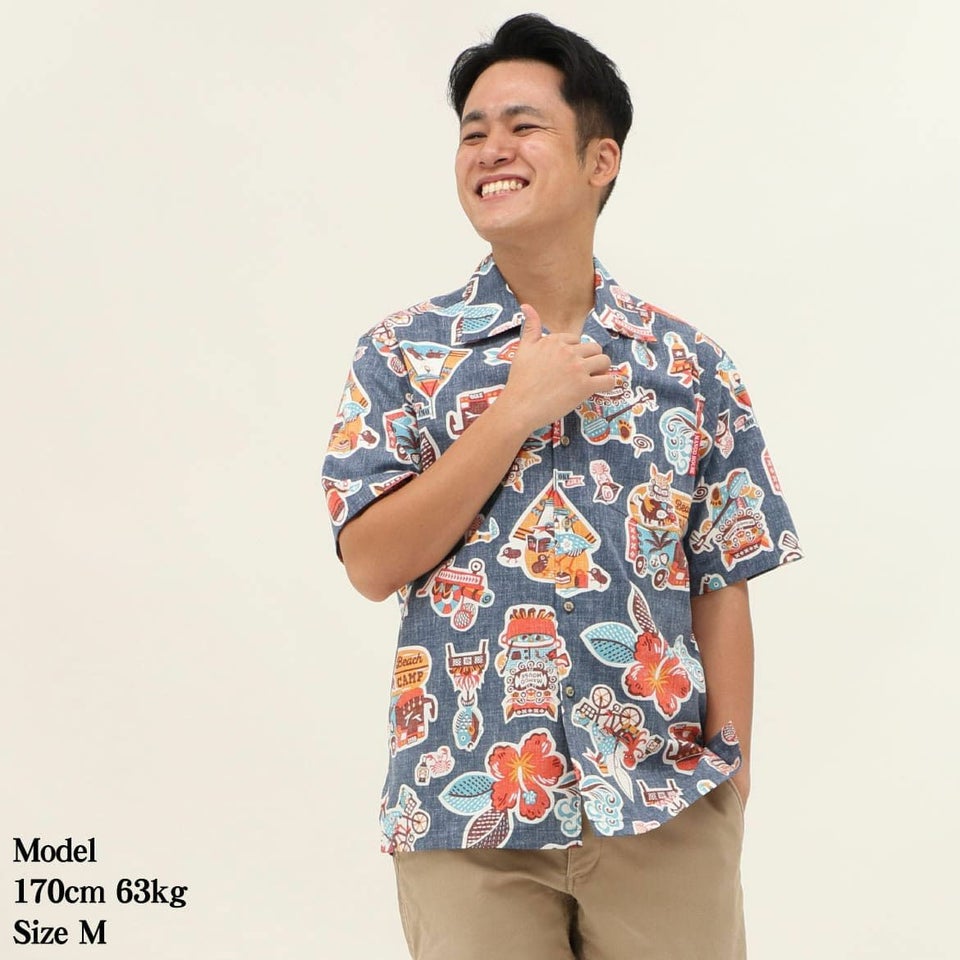 かりゆしウェア　モデル着用