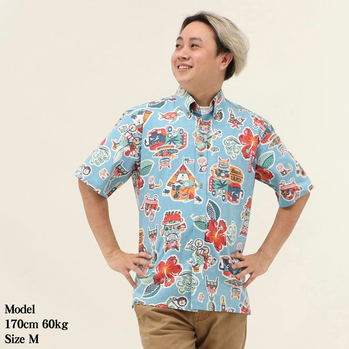 かりゆしウェア　モデル画像