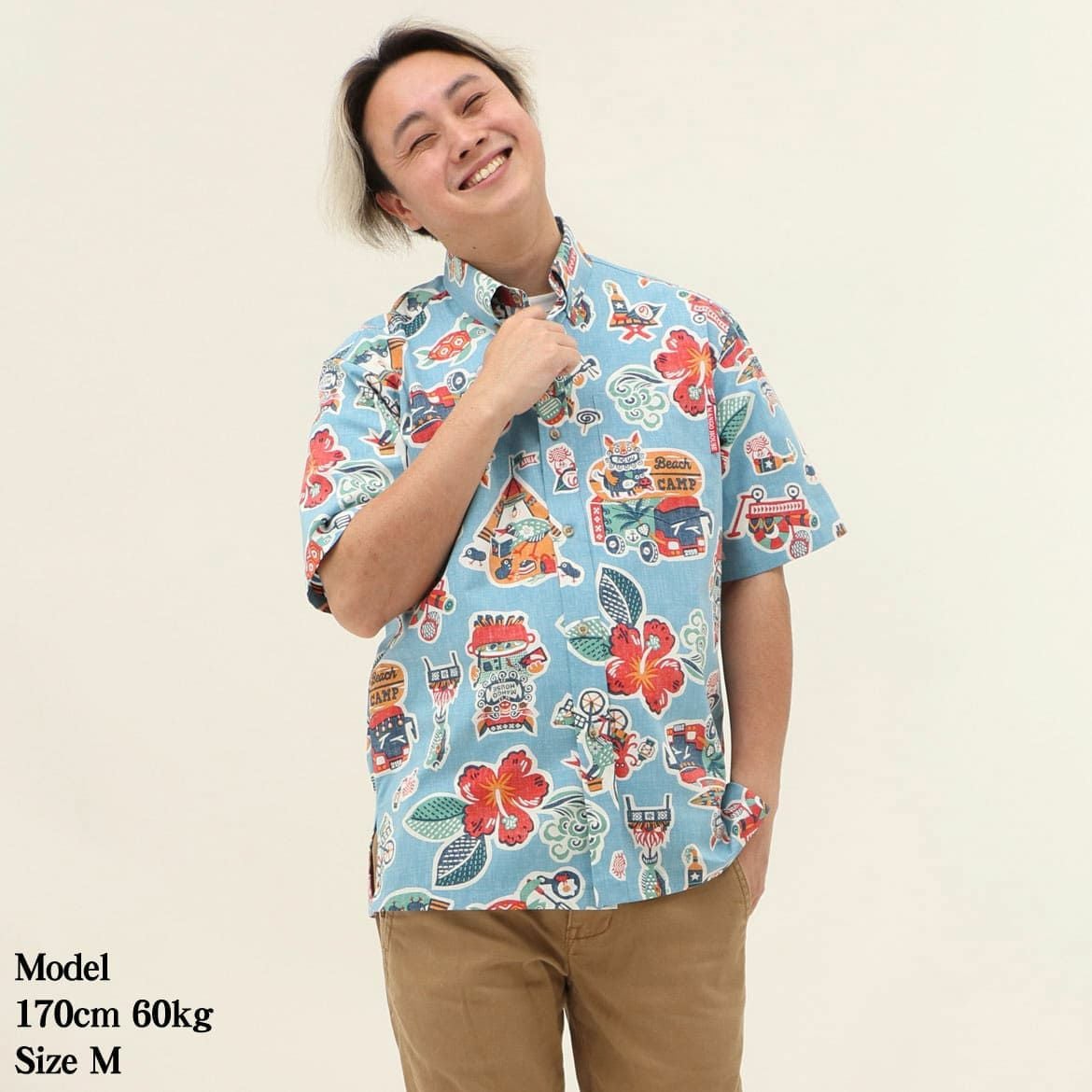 かりゆしウェア　モデル画像