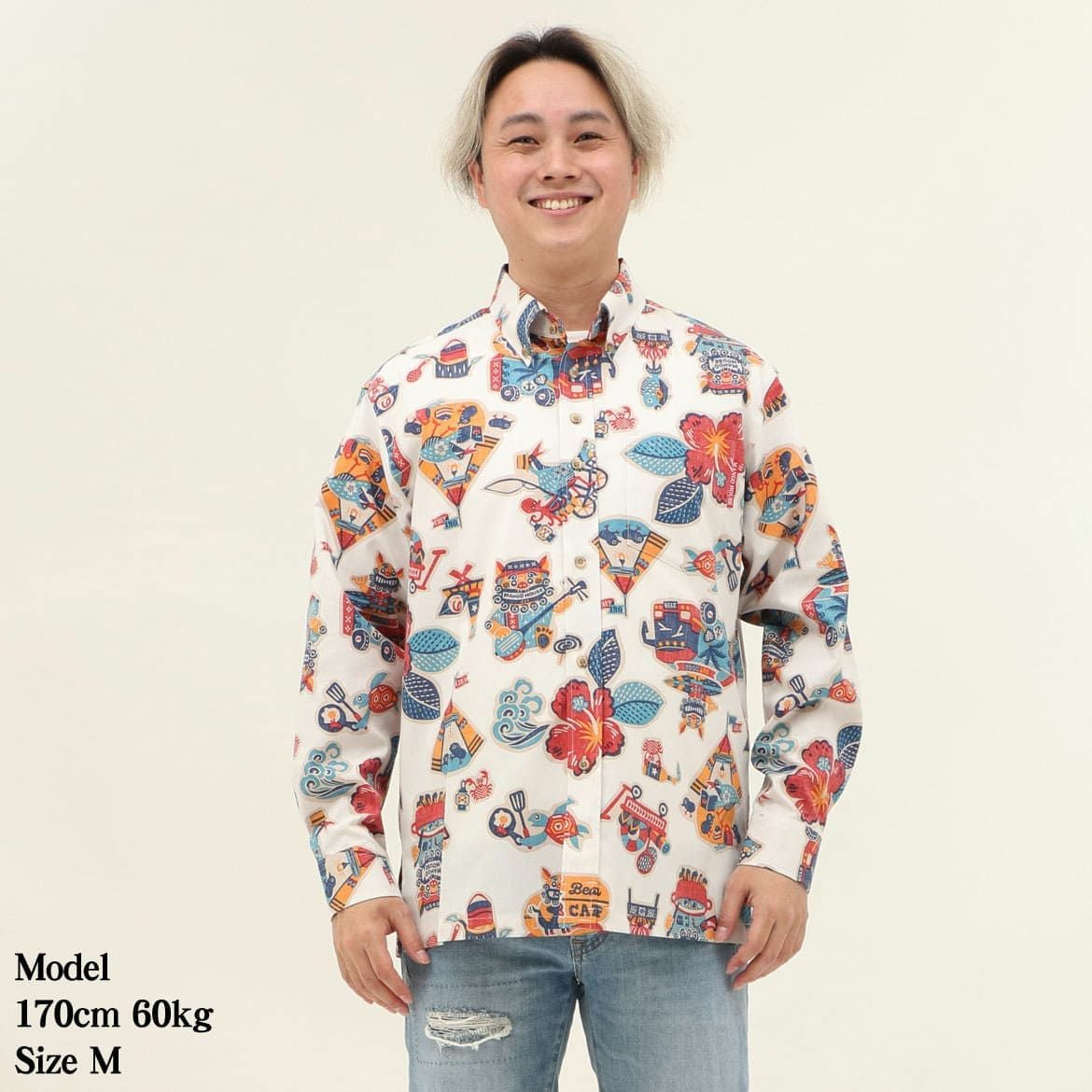 かりゆしウェア　モデル着用画像