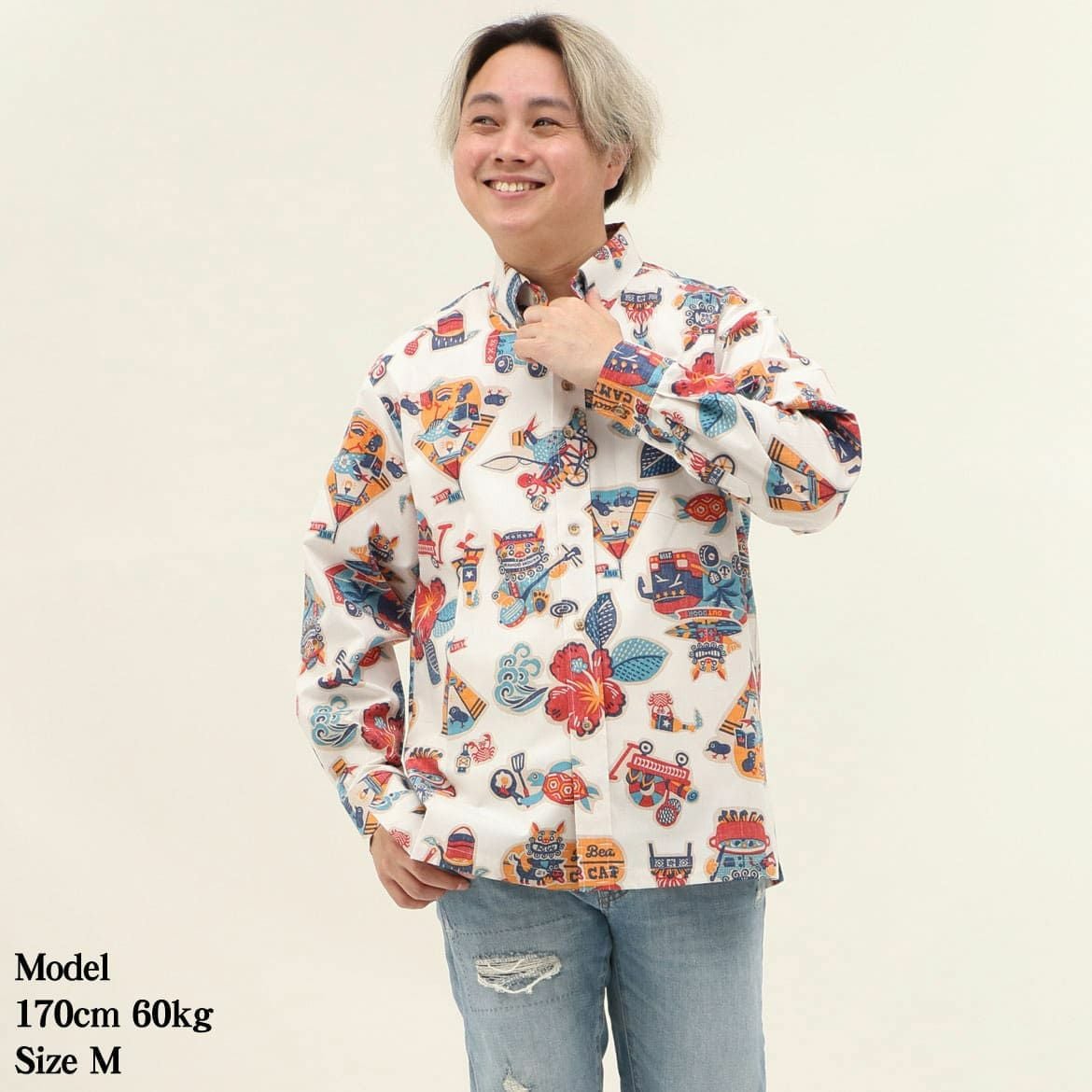 かりゆしウェア　モデル着用画像