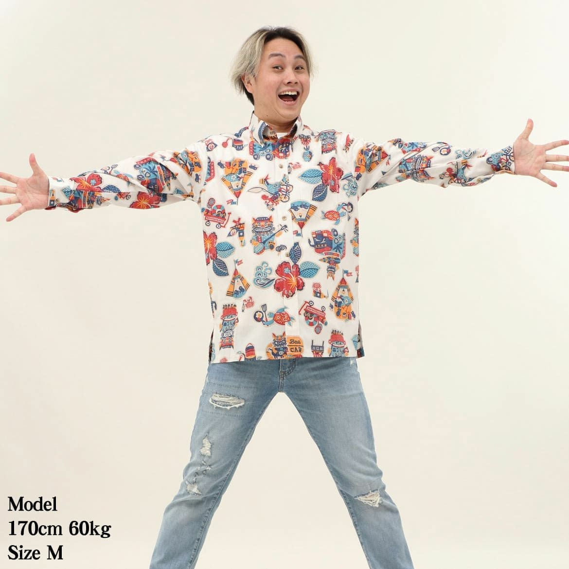 かりゆしウェア　モデル着用画像