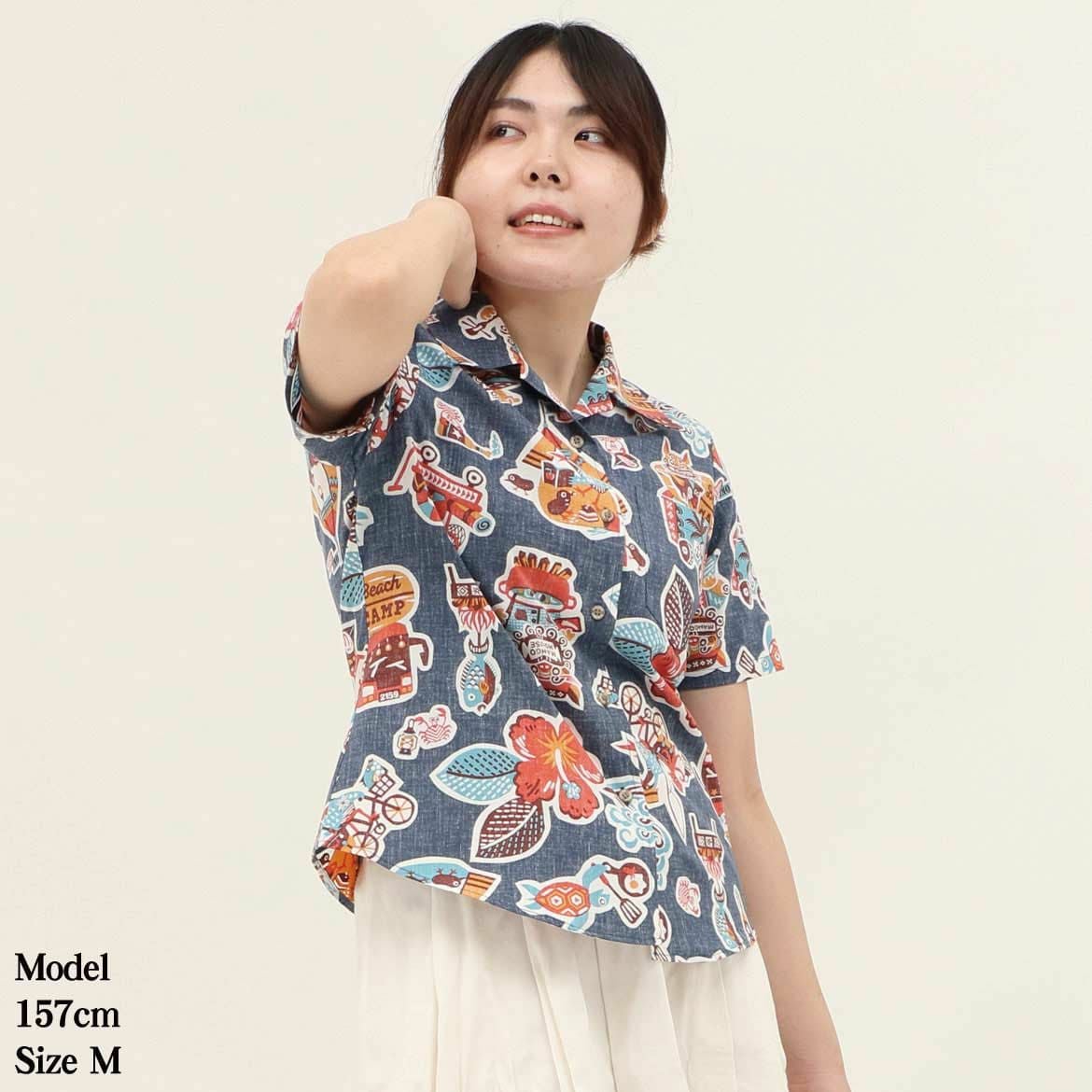 かりゆしウェア　モデル画像