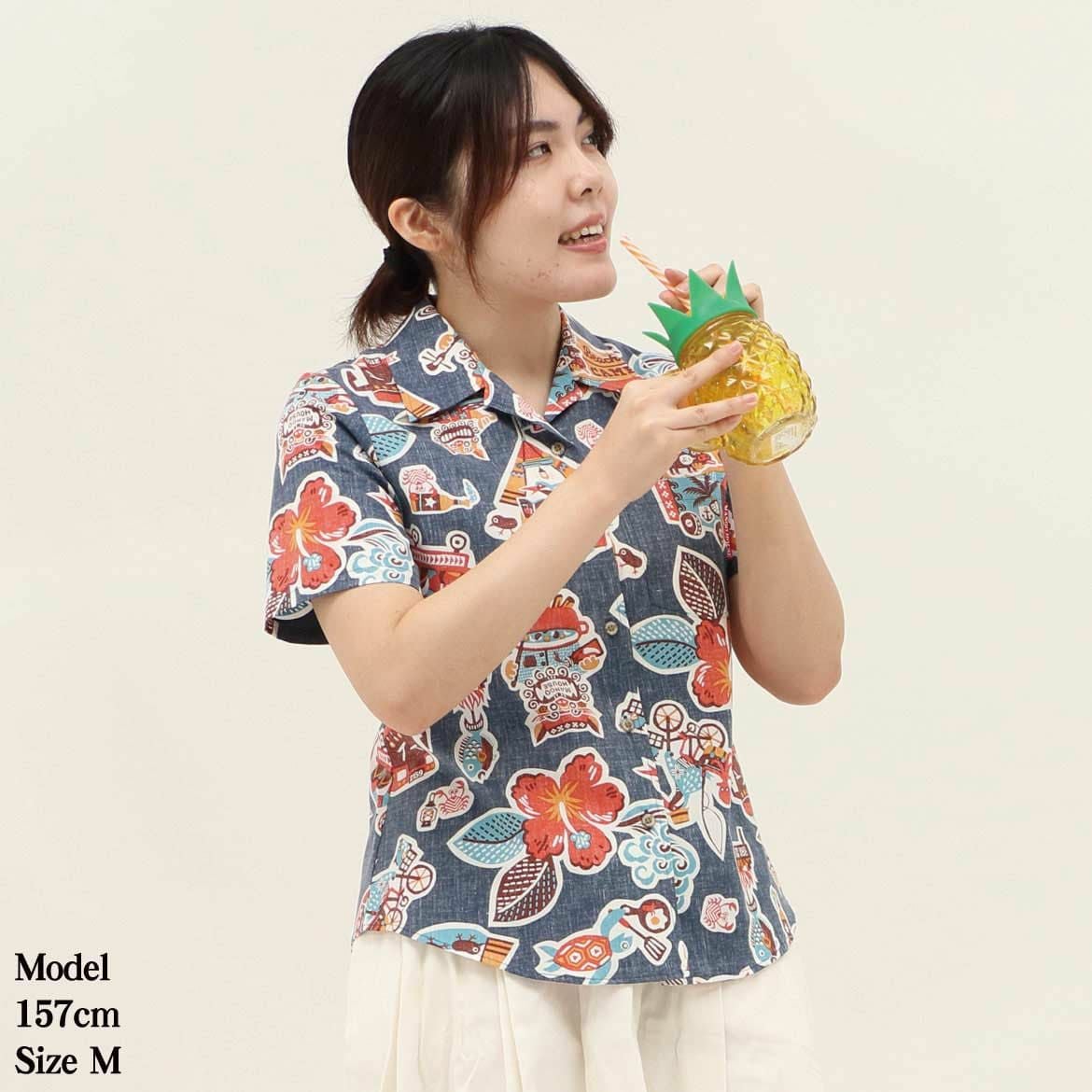 かりゆしウェア　モデル画像