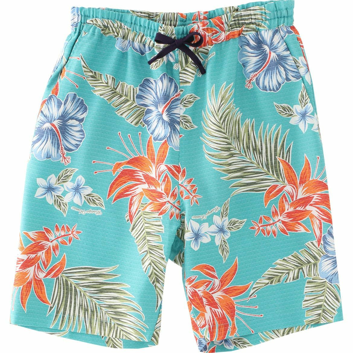 ハーフパンツ エレガントデイゴハイビー メンズ かりゆしウェア 沖縄