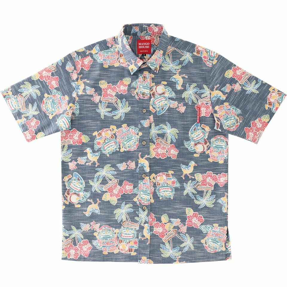 かりゆしウェア　サムネイル画像　ネイビー