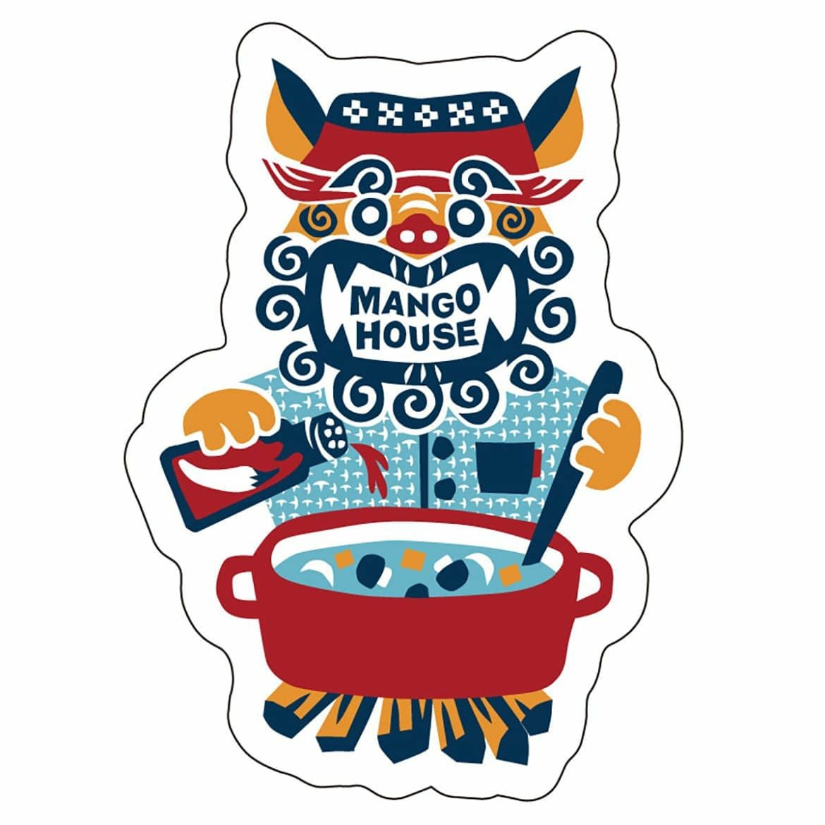 キャンピングシーサーカレー・ミニステッカー