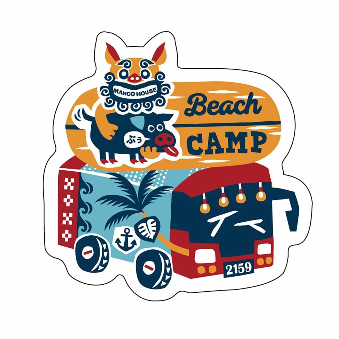 キャンピングシーサーバス・ミニステッカー