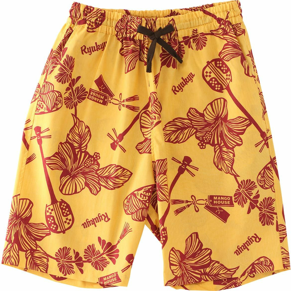 かりゆしウェア　ハーフパンツ　サムネイル画像　イエロー