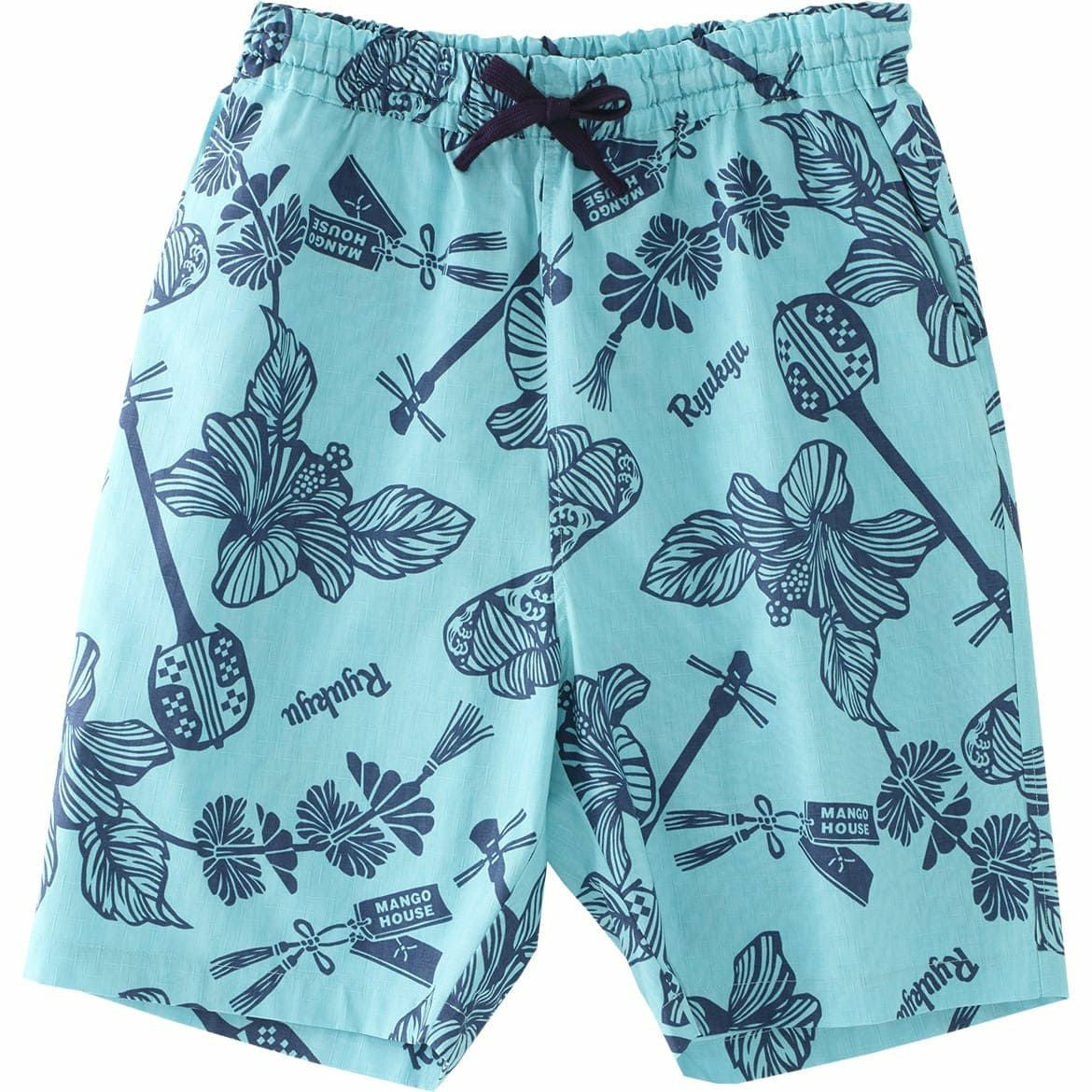 かりゆしウェア　ハーフパンツ　サムネイル画像　ライトブルー