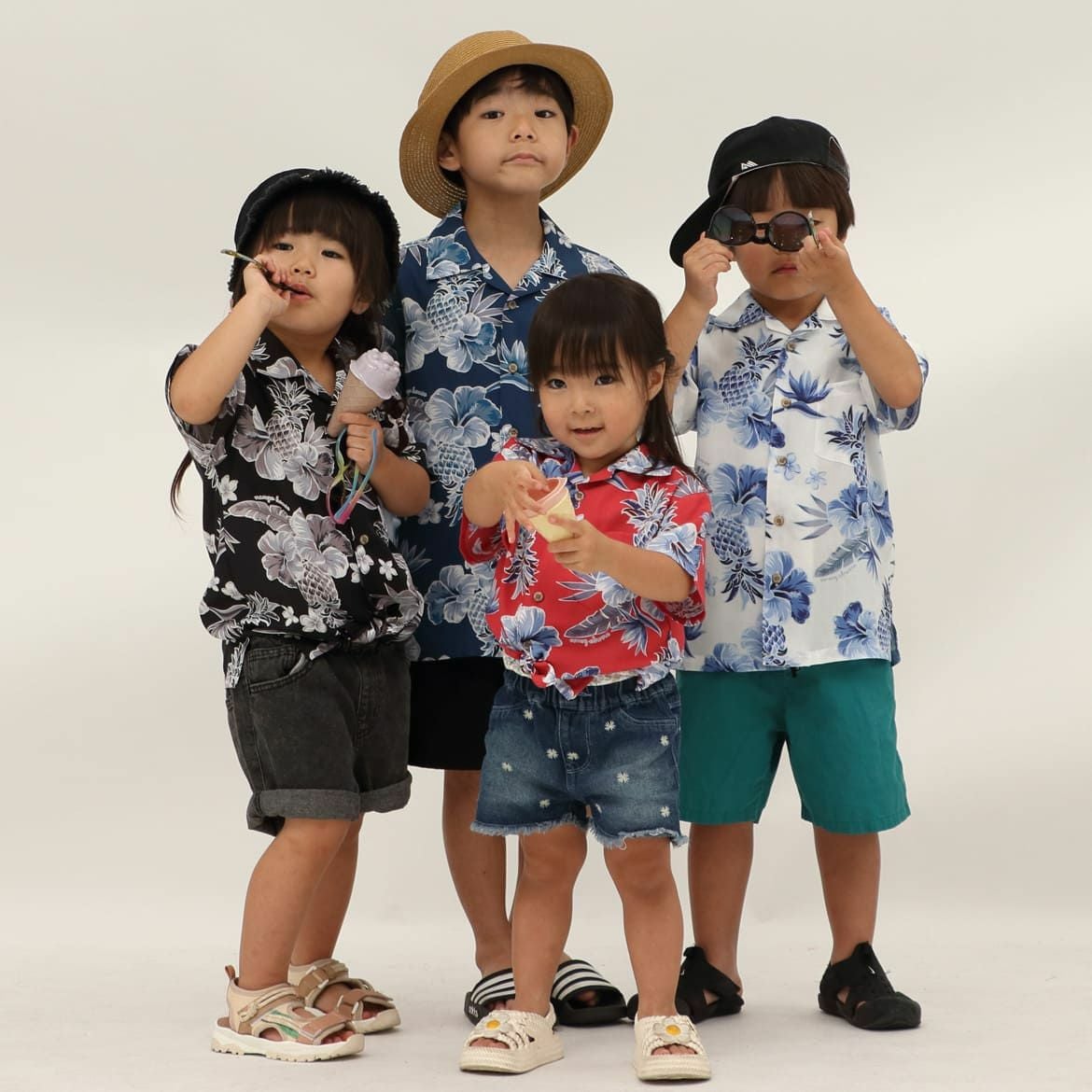 かりゆしウェア　モデル着用画像