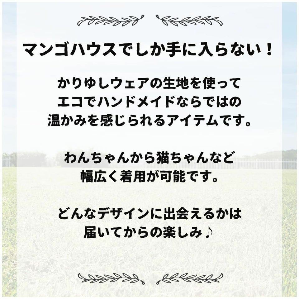 ペット用バンダナ　こだわり