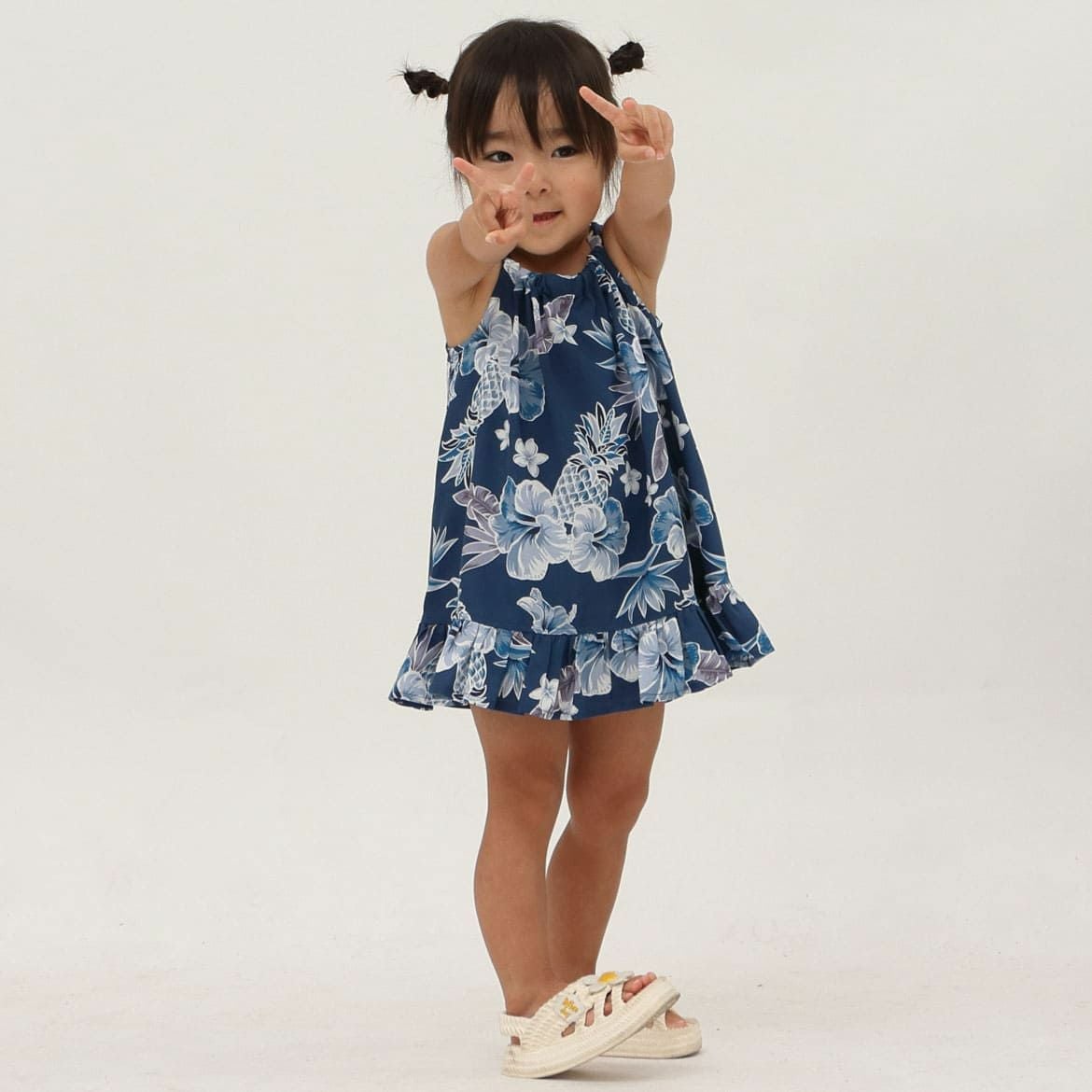 かりゆしウェア　キッズワンピース　着用画像