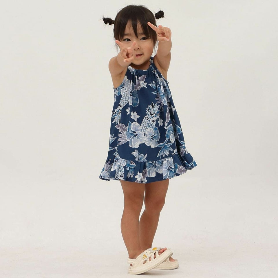 かりゆしウェア　キッズワンピース　着用画像