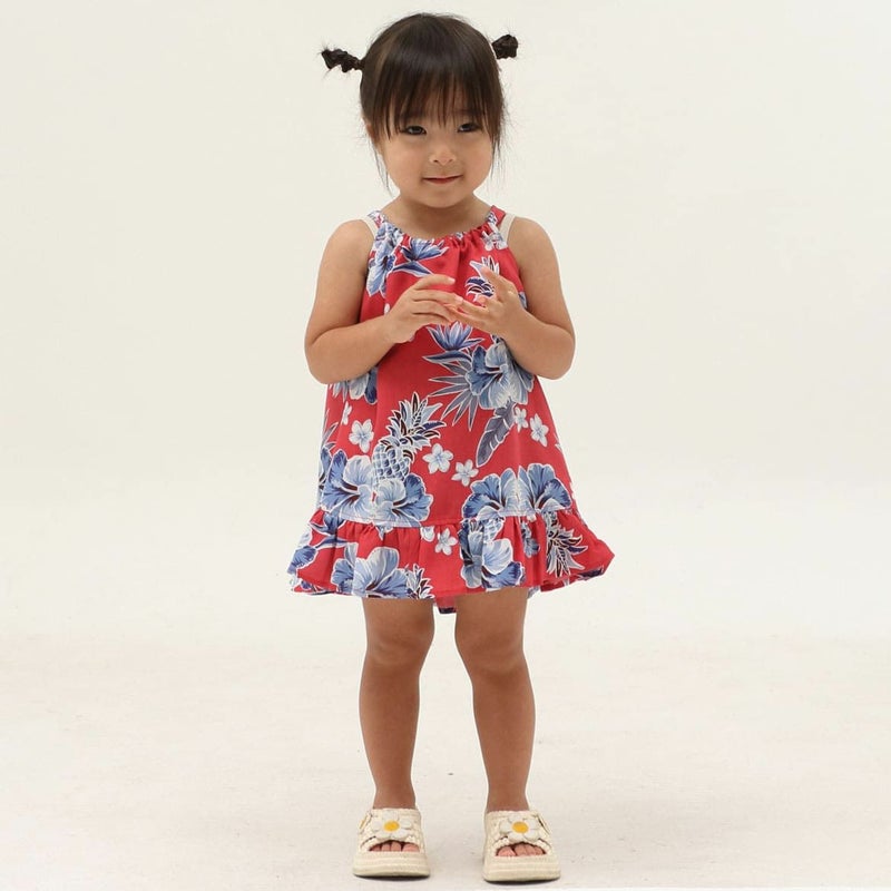 かりゆしウェア　キッズワンピース　着用画像