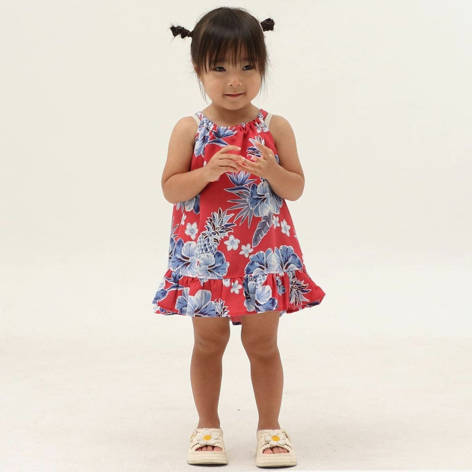 かりゆしウェア　キッズワンピース　着用画像