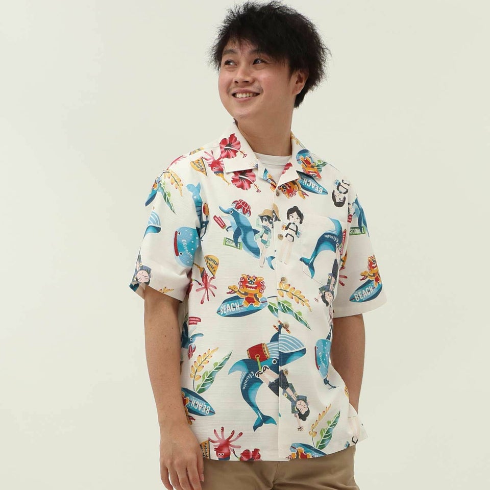 かりゆしウェアモデル着用画像