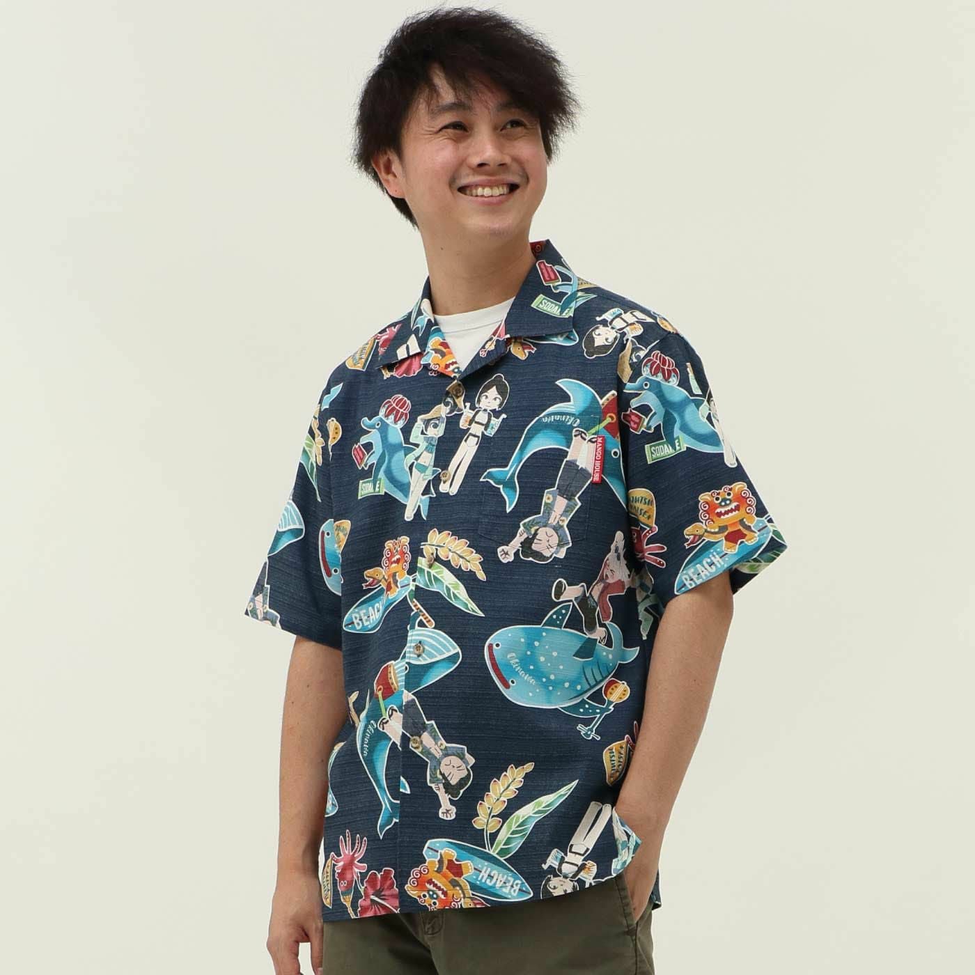 かりゆしウェアモデル着用画像
