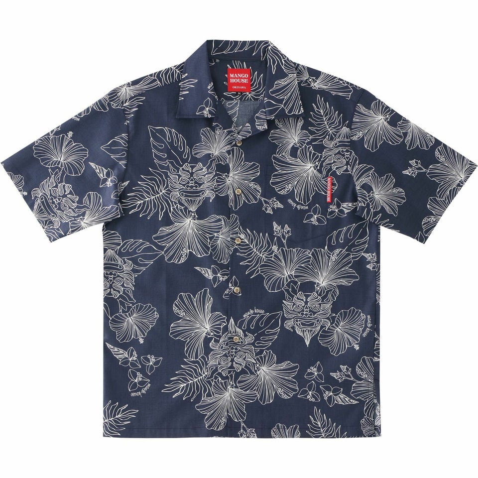 かりゆしウェア　サムネイル画像　ネイビー