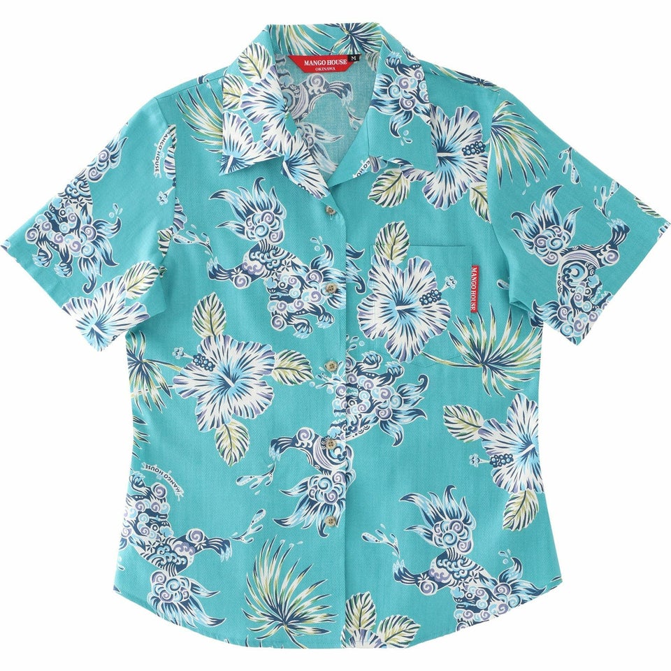 かりゆしウェア　サムネイル画像　ターコイズブルー